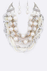 Maximalist Mix Pearls Layer Statement Jewelry Set, jewelry sets, $ 55.00, A Moment Of Now™